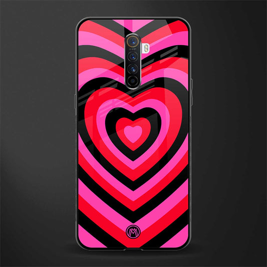 y2k black pink hearts aesthetic glass case for realme x2 pro image