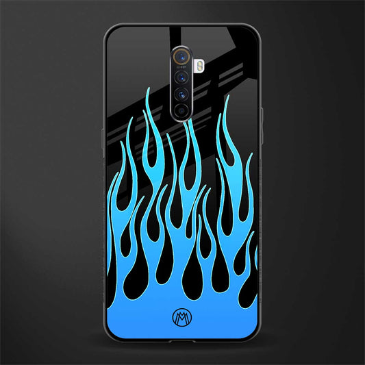 y2k blue flames glass case for realme x2 pro image