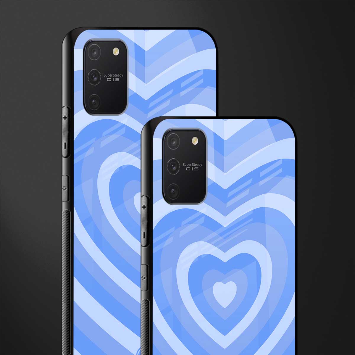 y2k blue hearts aesthetic glass case for samsung galaxy s10 lite image-2