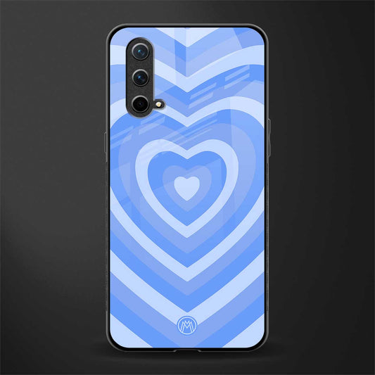 y2k blue hearts aesthetic glass case for oneplus nord ce 5g image