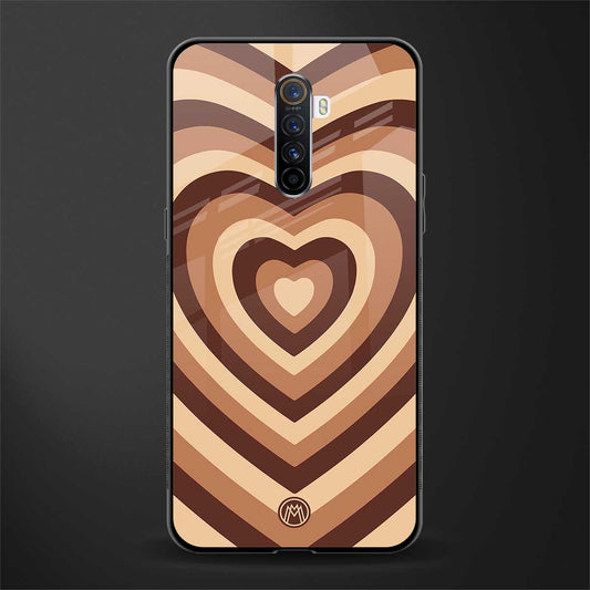 y2k brown hearts aesthetic glass case for realme x2 pro image