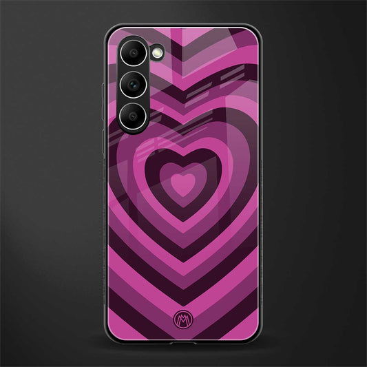 Y2K-Burgundy-Hearts-Aesthetic-Glass-Case for phone case | glass case for samsung galaxy s23