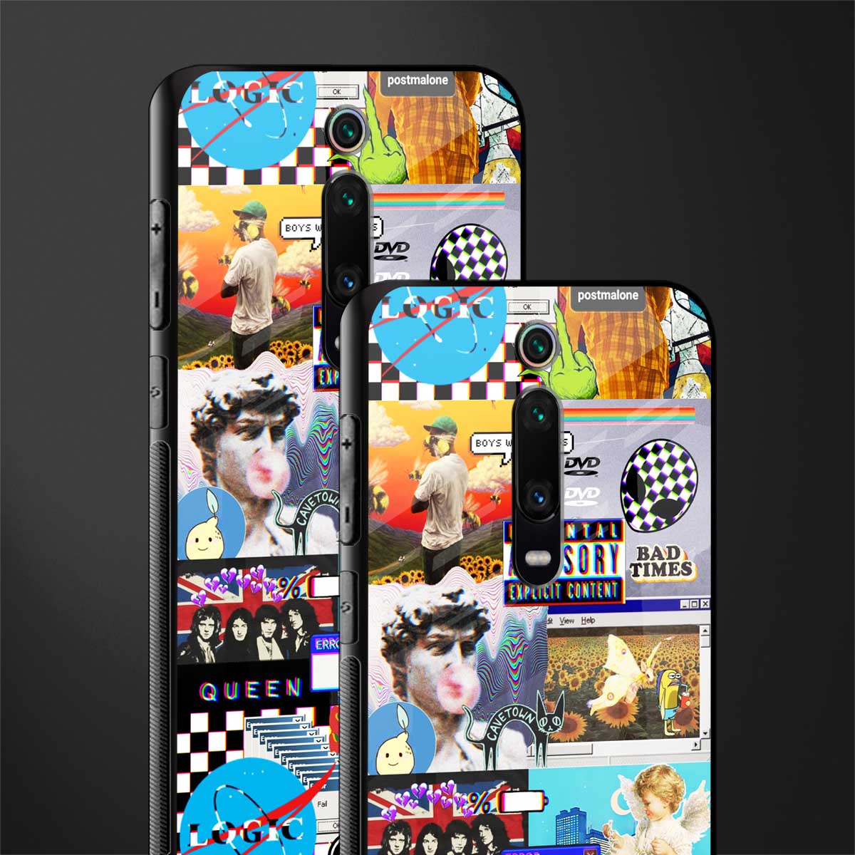 y2k collage aesthetic glass case for redmi k20 image-2