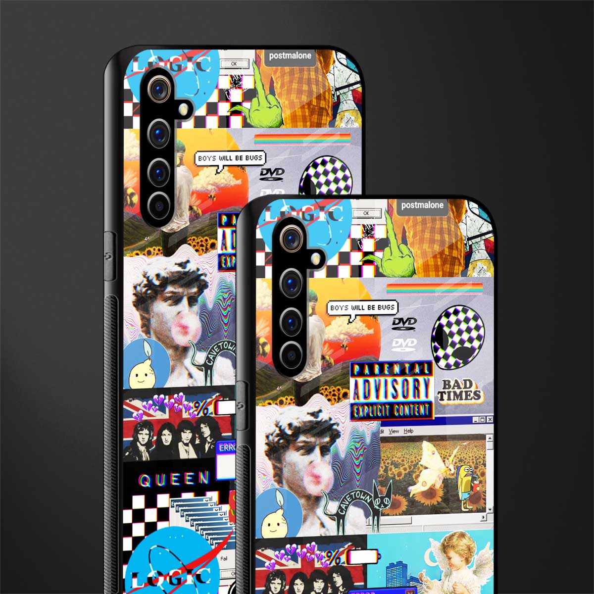 y2k collage aesthetic glass case for realme x50 pro image-2