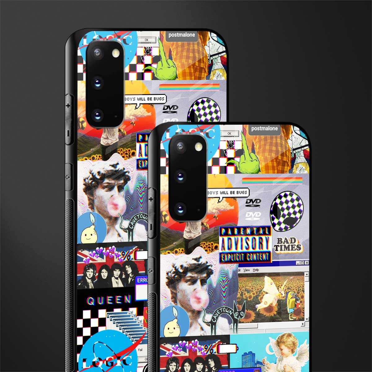 y2k collage aesthetic glass case for samsung galaxy s20 image-2