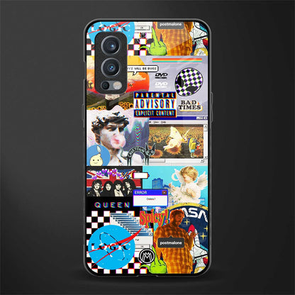 y2k collage aesthetic glass case for oneplus nord 2 5g image