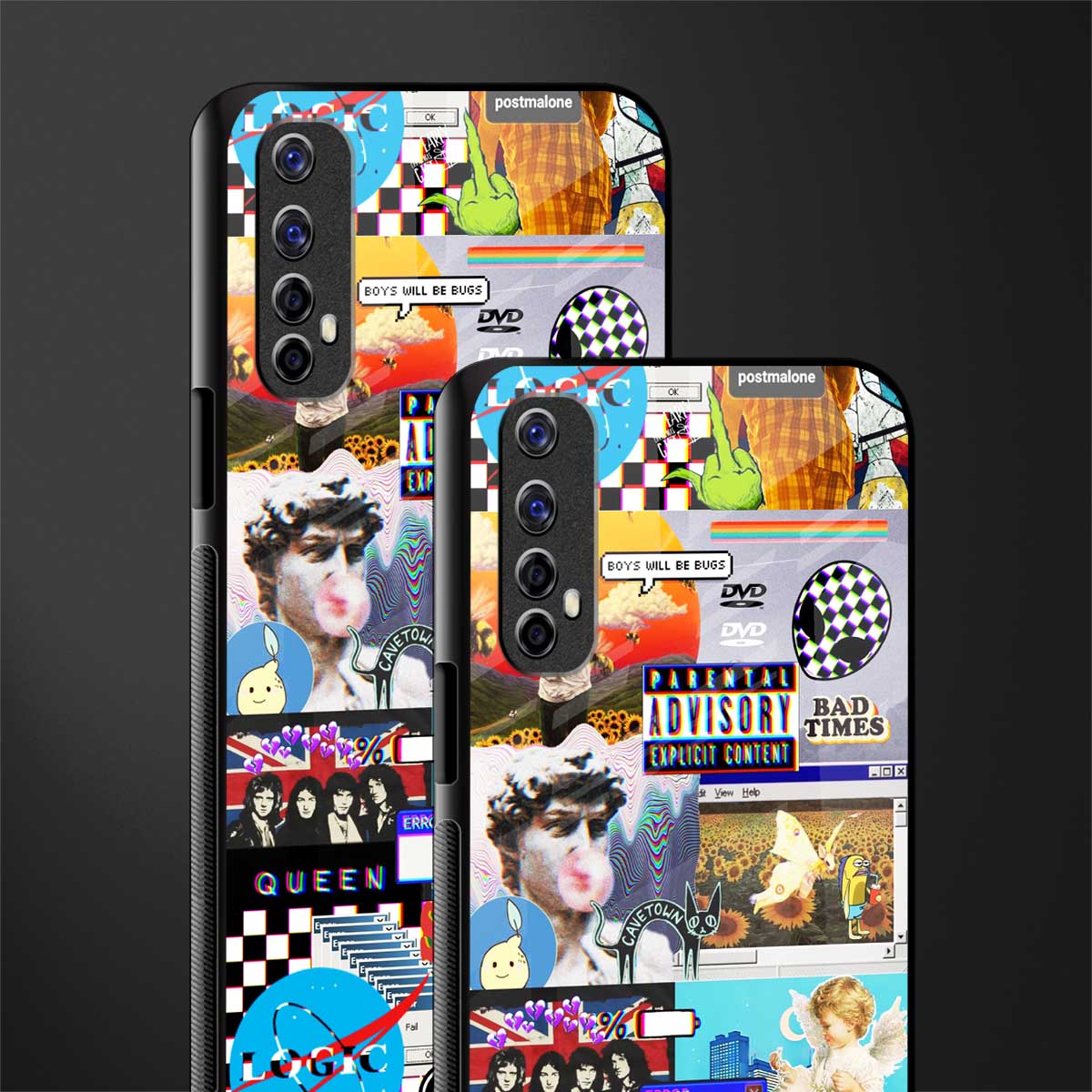 y2k collage aesthetic glass case for realme narzo 20 pro image-2