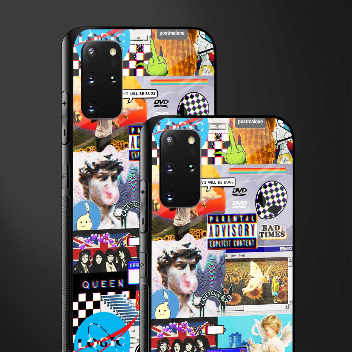 y2k collage aesthetic glass case for samsung galaxy s20 plus image-2