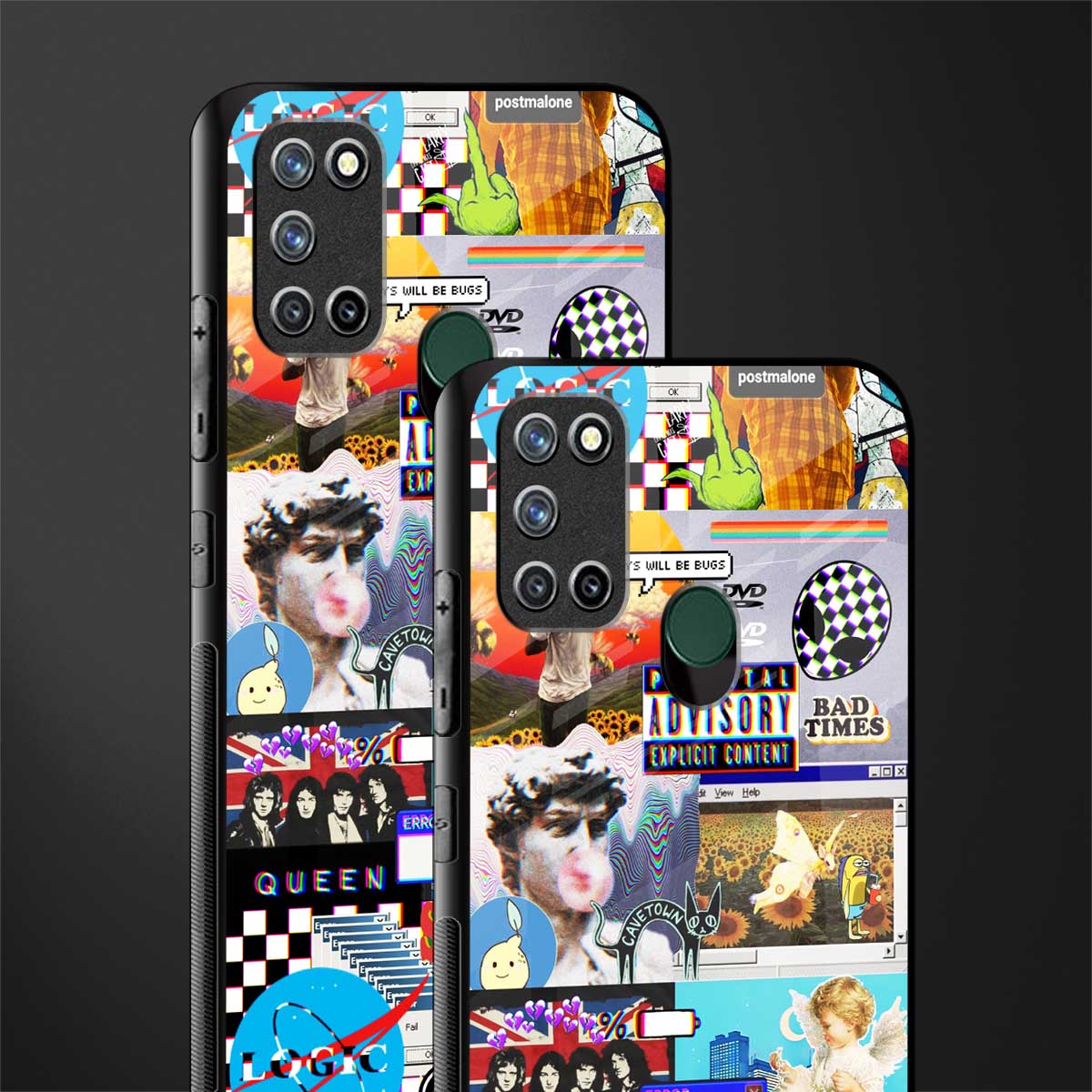 y2k collage aesthetic glass case for realme 7i image-2