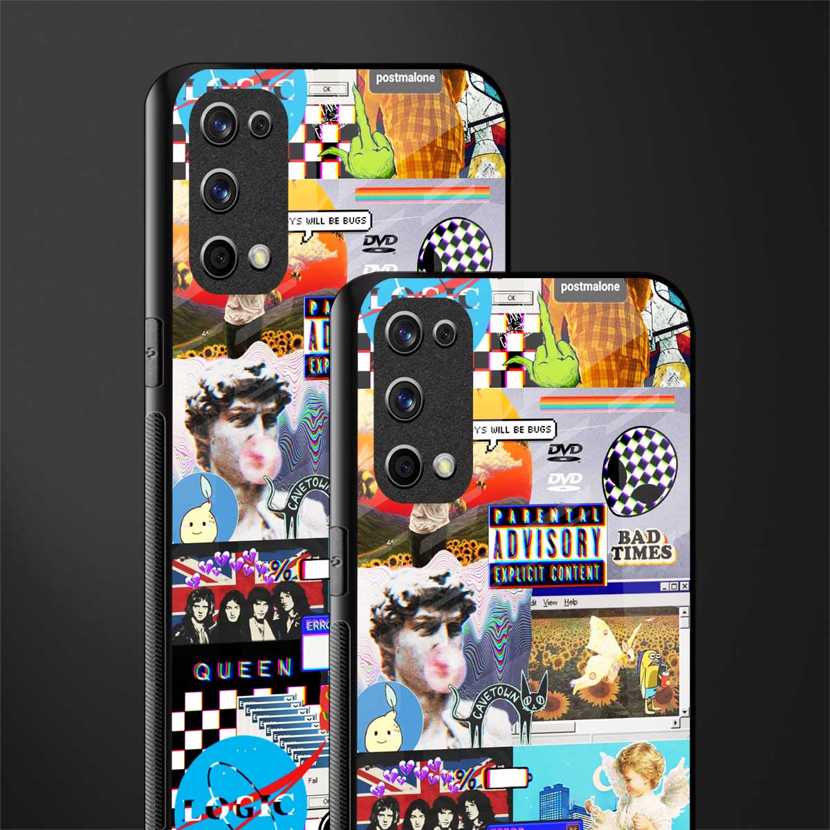 y2k collage aesthetic glass case for realme x7 pro image-2