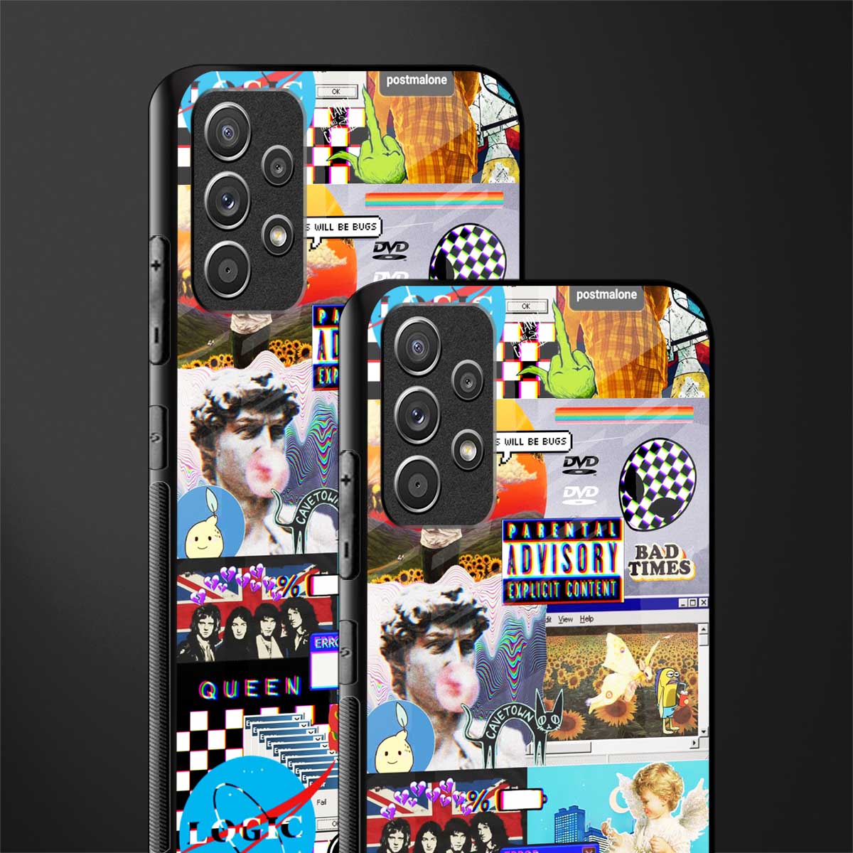 y2k collage aesthetic glass case for samsung galaxy a72 image-2