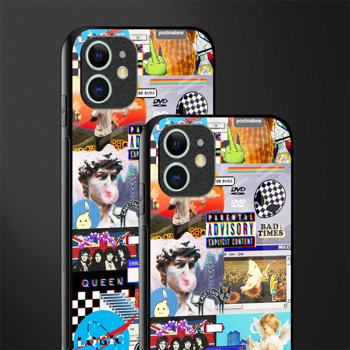 y2k collage aesthetic glass case for iphone 12 image-2