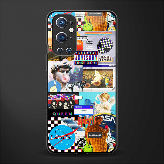 y2k collage aesthetic glass case for oneplus 9 pro image