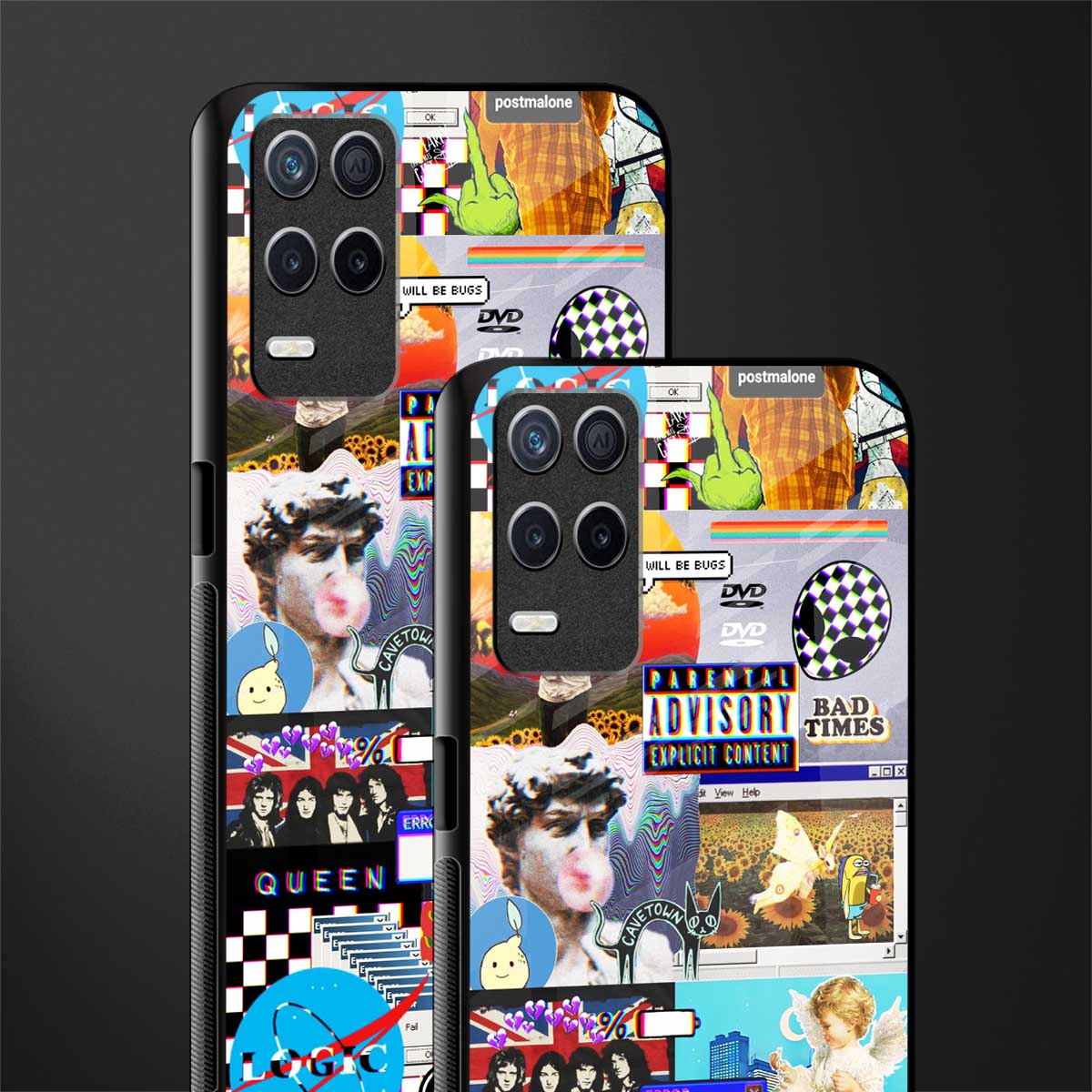 y2k collage aesthetic glass case for realme narzo 30 5g image-2