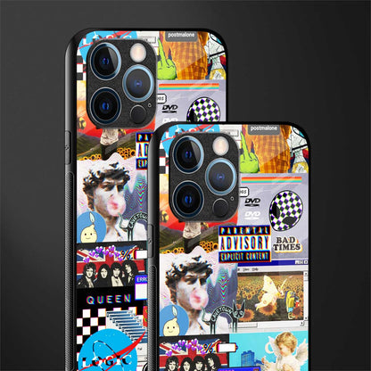 y2k collage aesthetic glass case for iphone 14 pro image-2