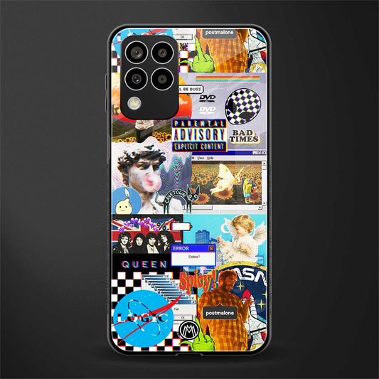 y2k collage aesthetic back phone cover | glass case for samsung galaxy m33 5g
