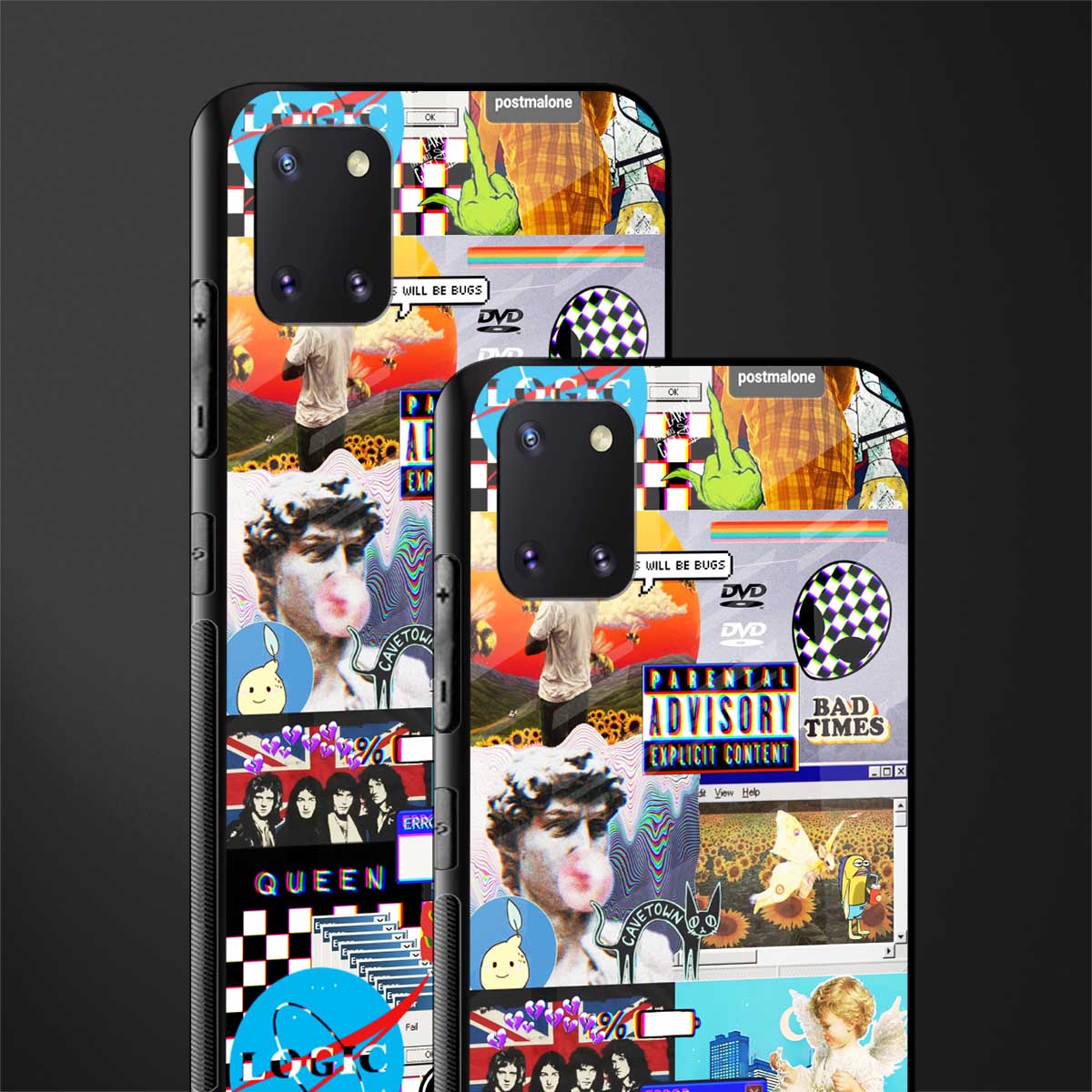 y2k collage aesthetic glass case for samsung a81 image-2