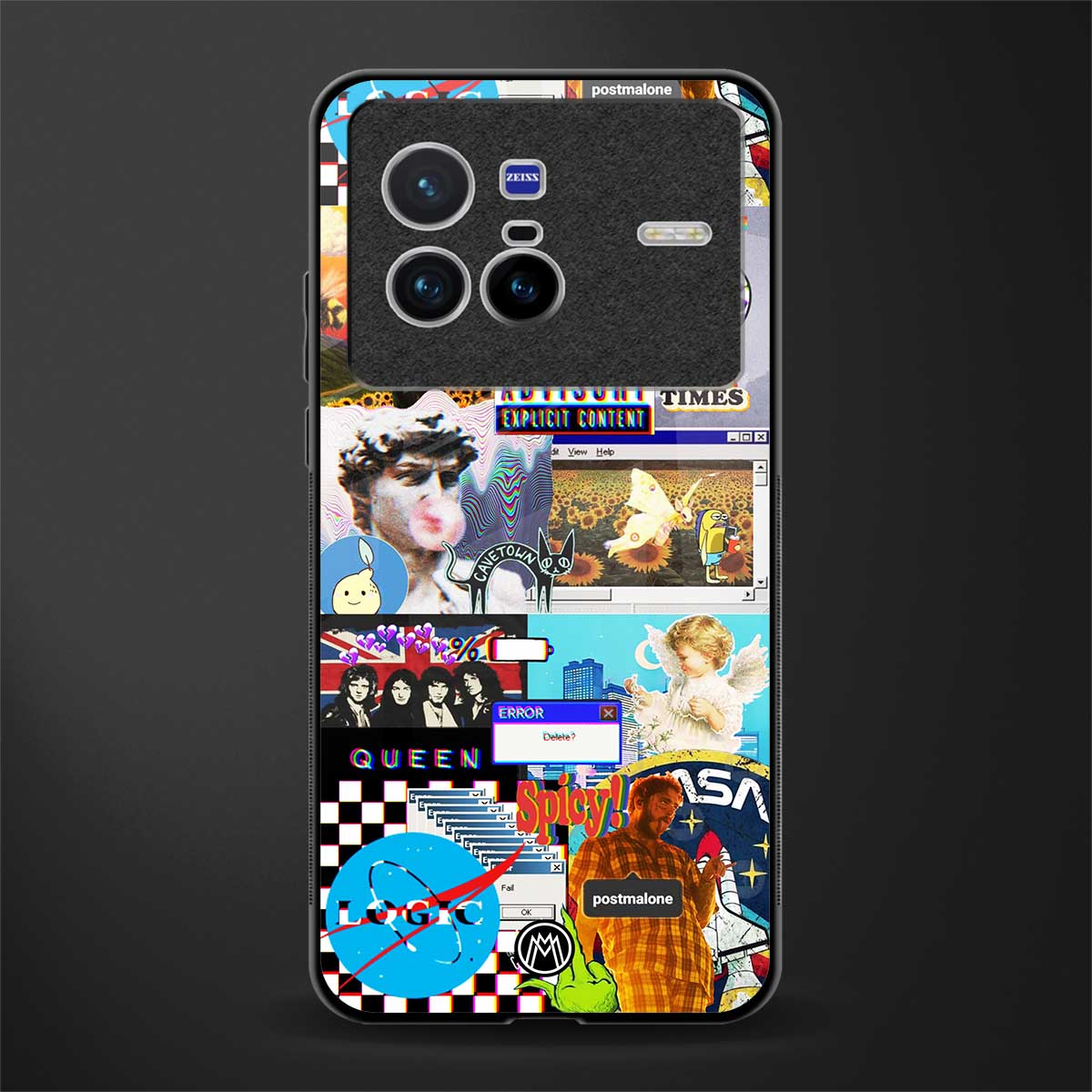 y2k collage aesthetic glass case for vivo x80 image