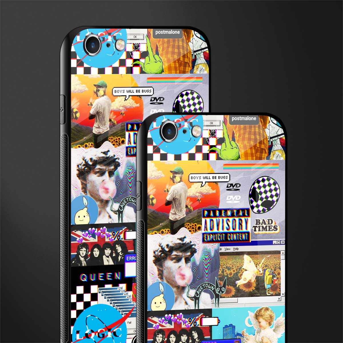 y2k collage aesthetic glass case for iphone 6 image-2