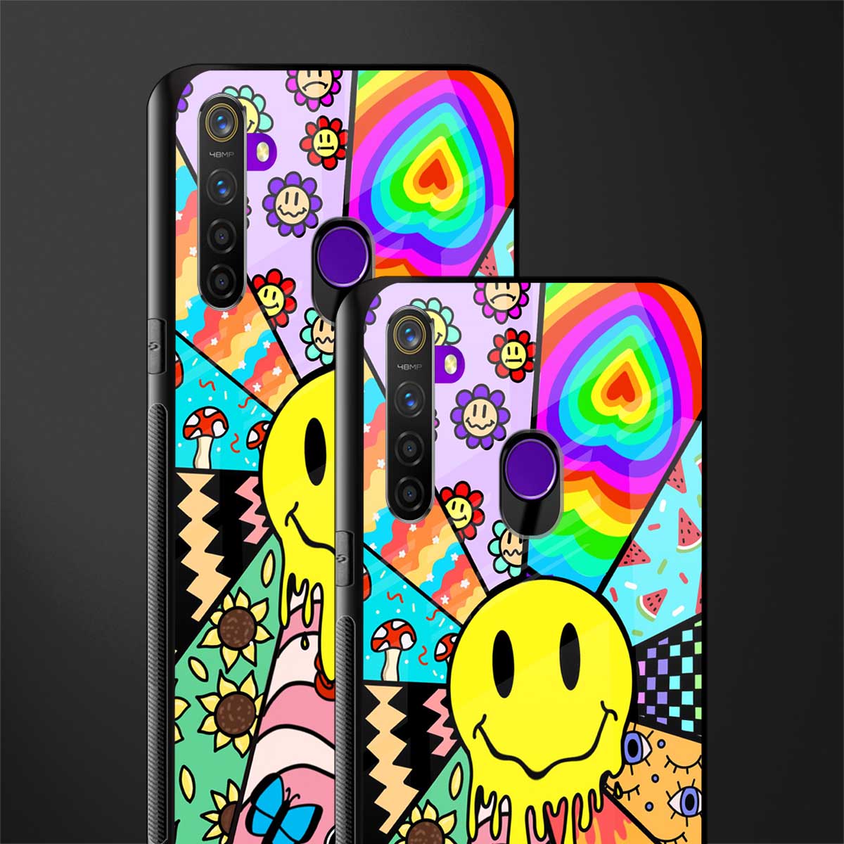 y2k doodle glass case for realme 5s image-2