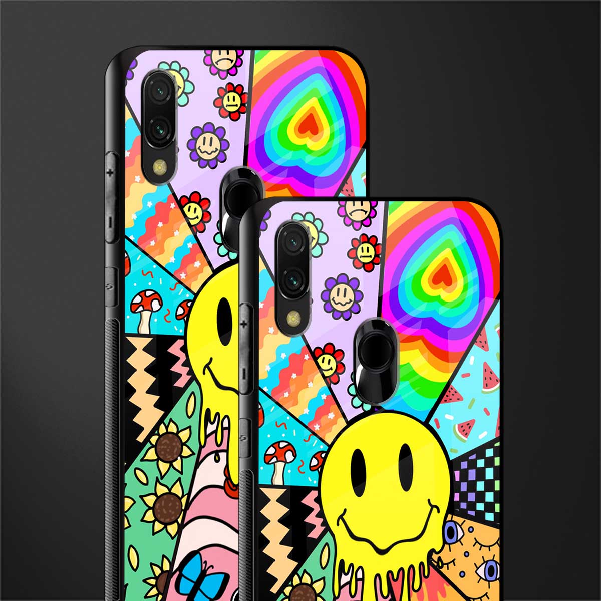 y2k doodle glass case for redmi y3 image-2