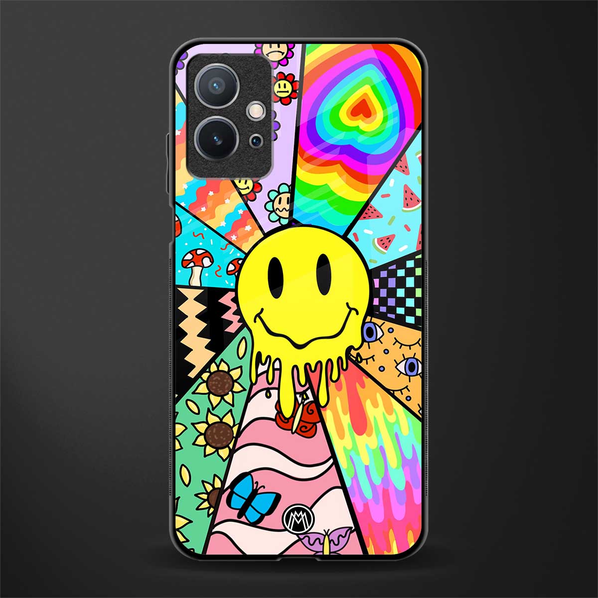y2k doodle glass case for vivo y75 5g image
