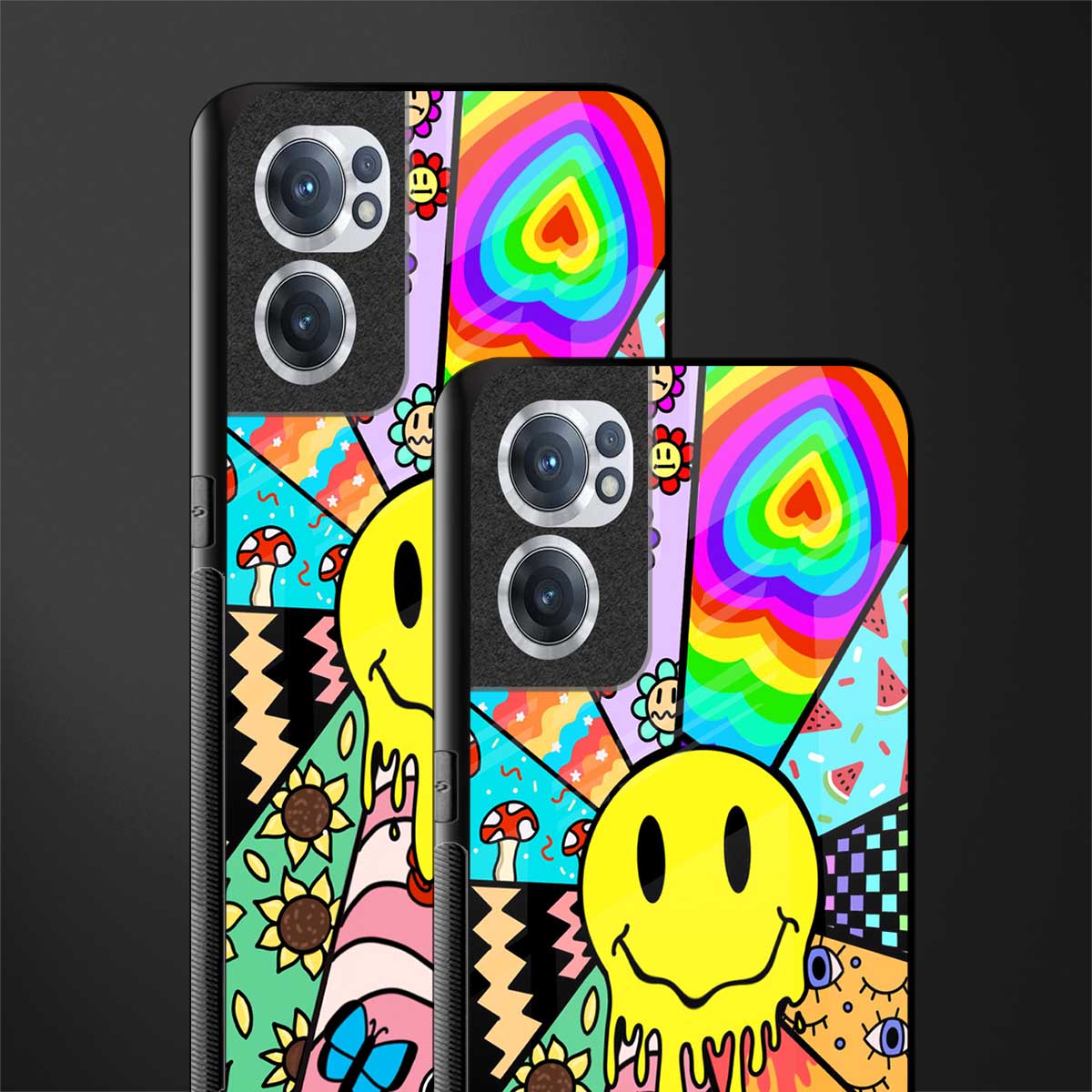 y2k doodle glass case for oneplus nord ce 2 5g image-2