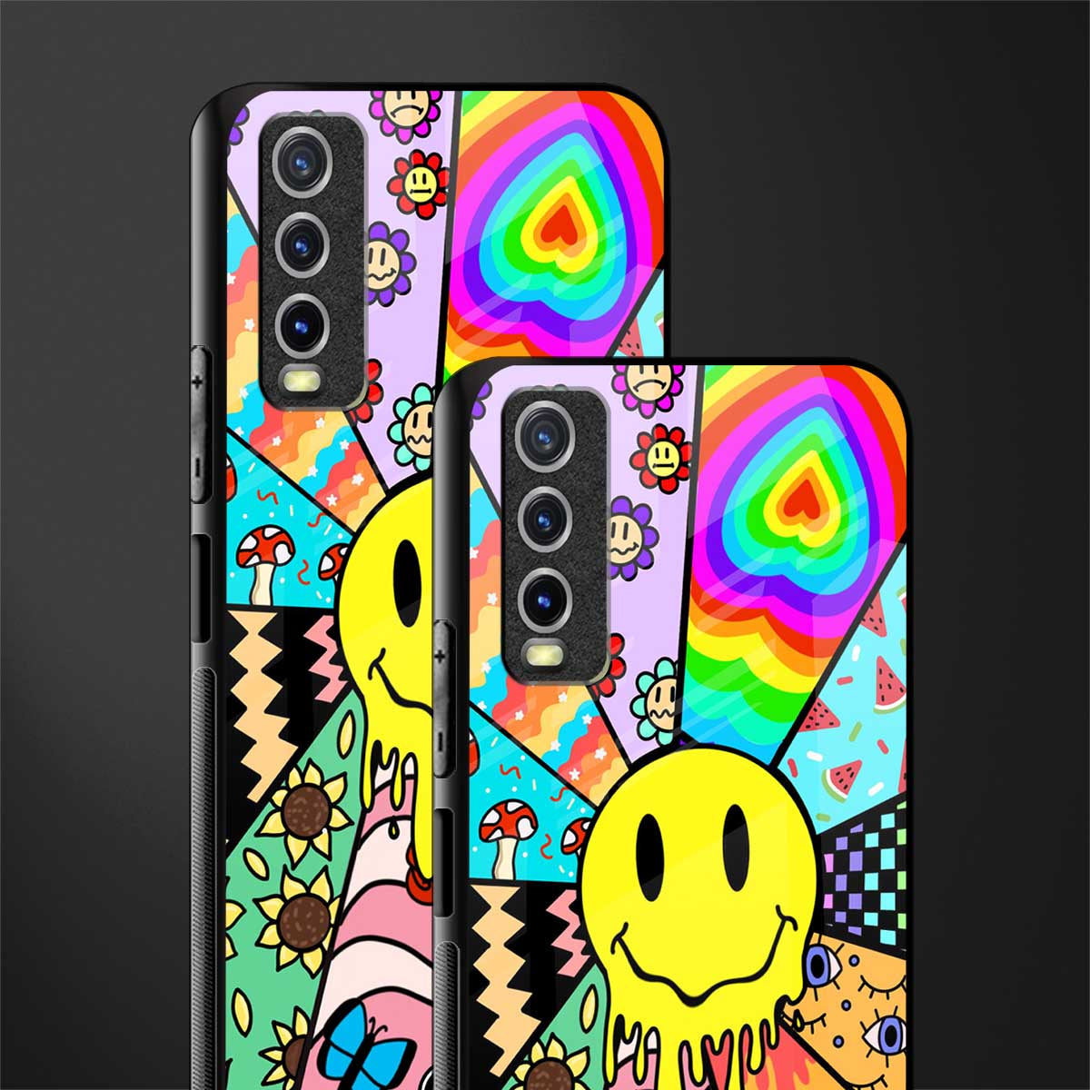 y2k doodle glass case for vivo y20svivo y20avivo y20g image-2