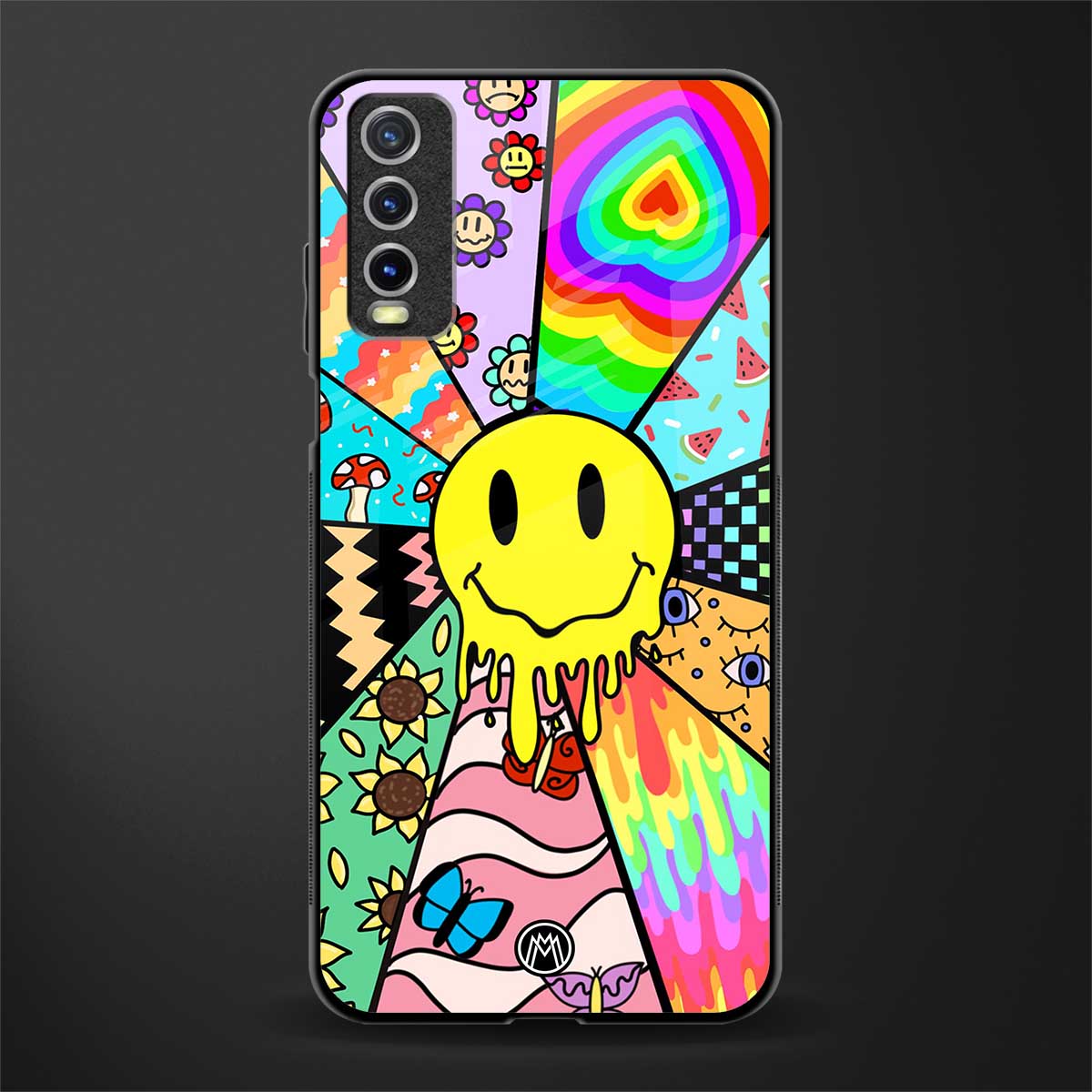 y2k doodle glass case for vivo y20svivo y20avivo y20g image