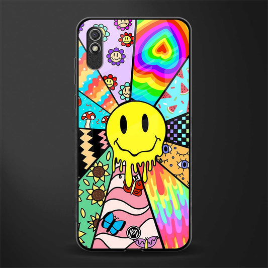y2k doodle glass case for redmi 9i image
