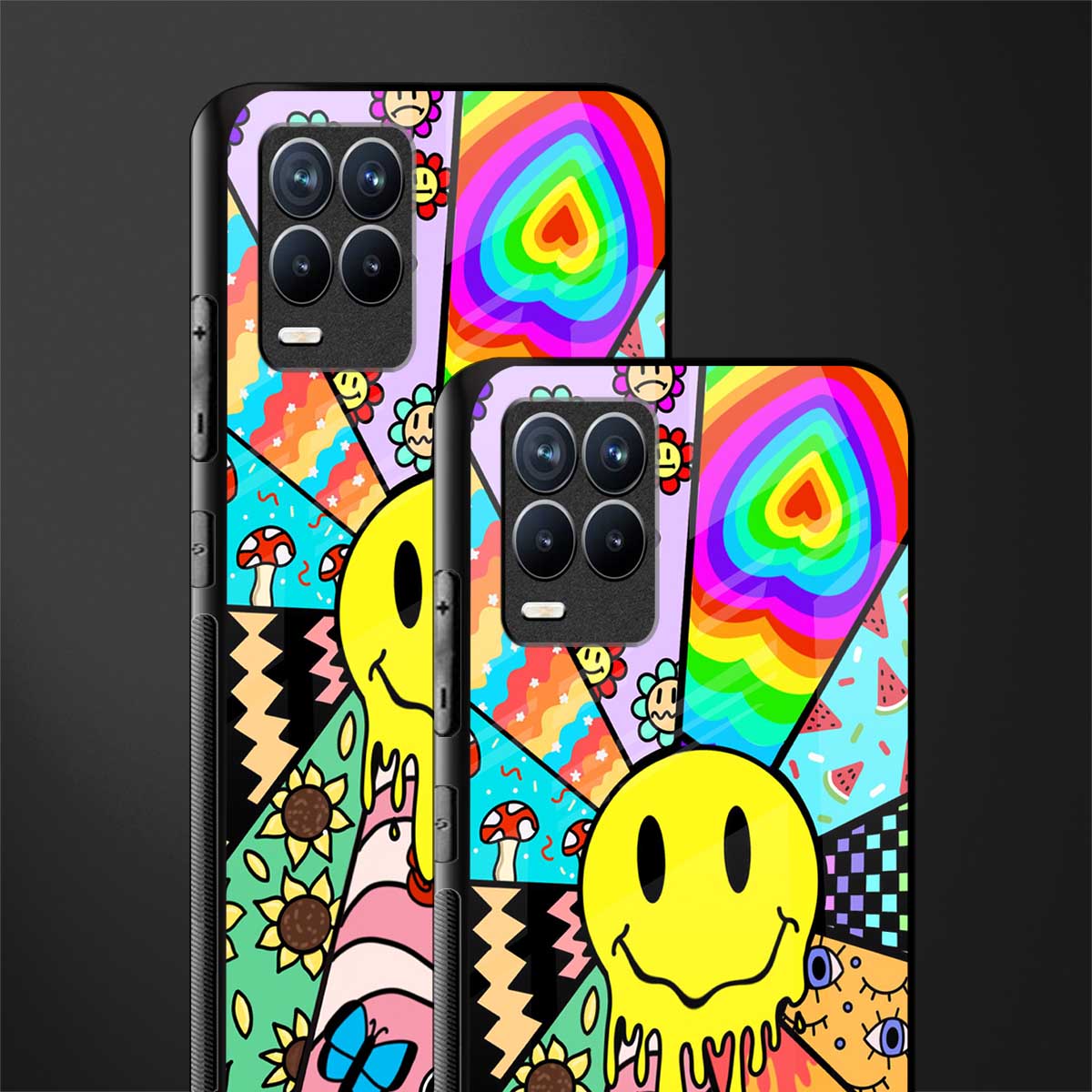 y2k doodle glass case for realme 8 4g image-2