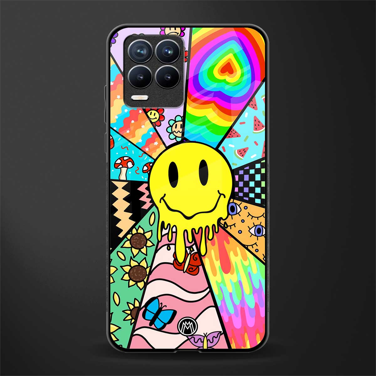 y2k doodle glass case for realme 8 4g image