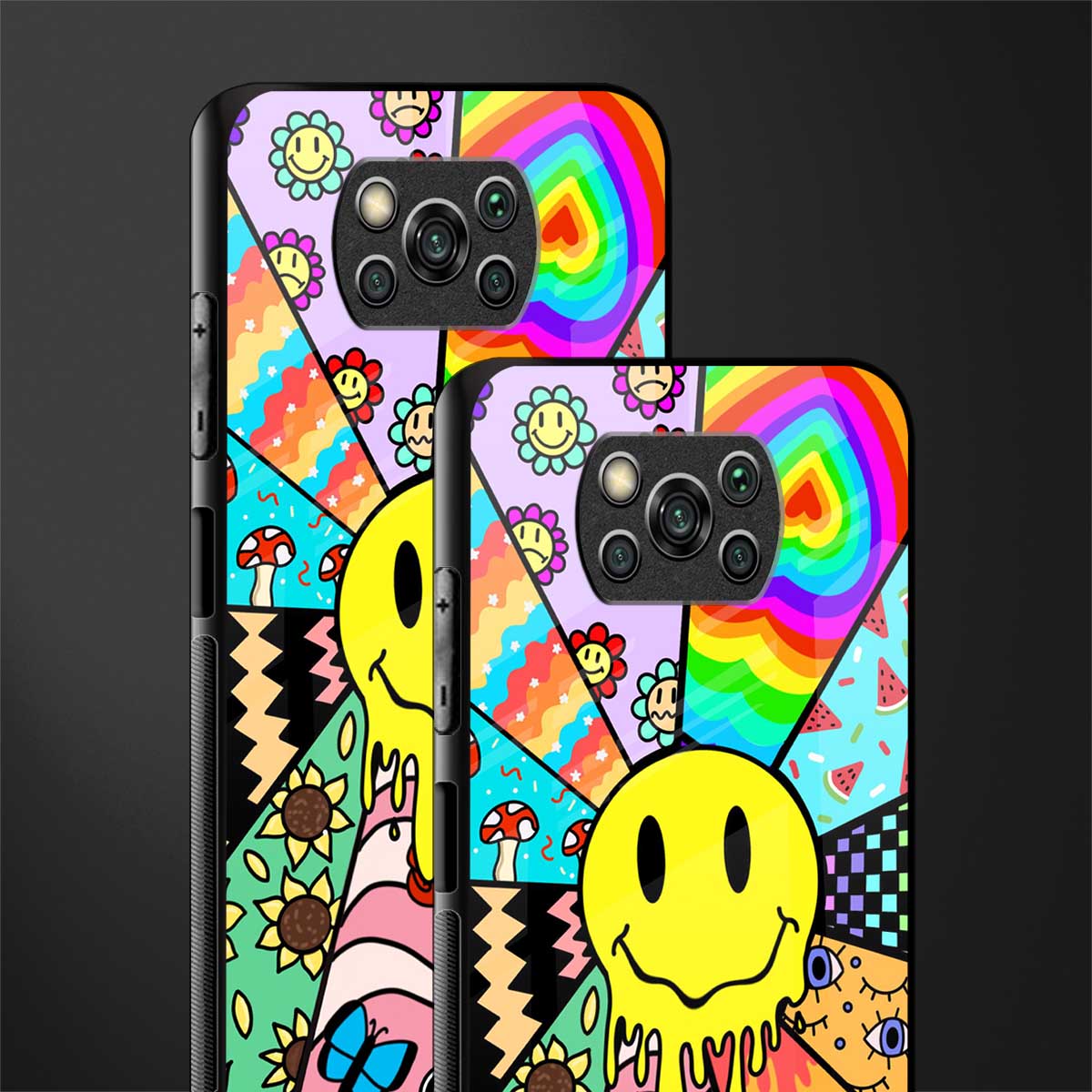 y2k doodle glass case for poco x3 pro image-2