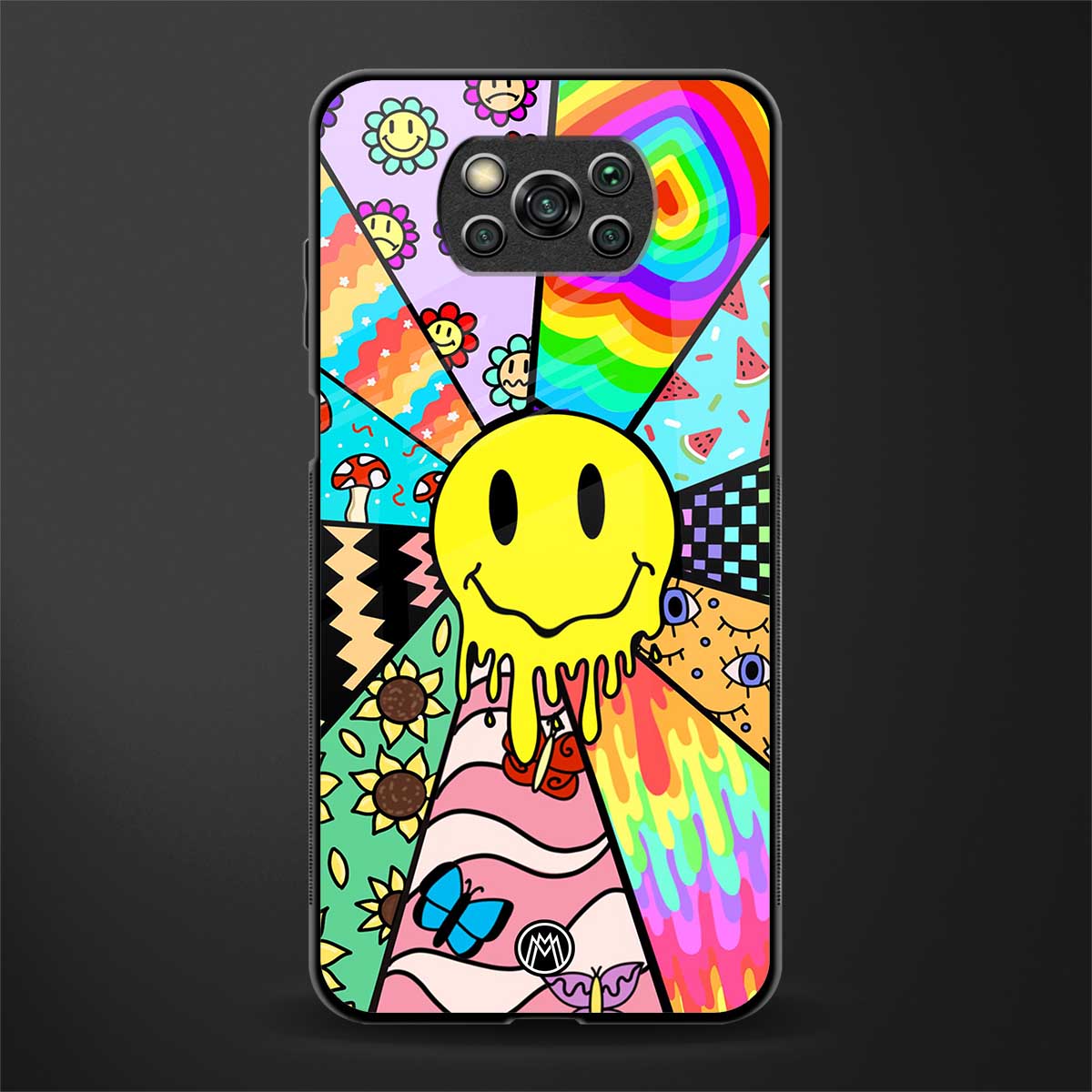 y2k doodle glass case for poco x3 pro image