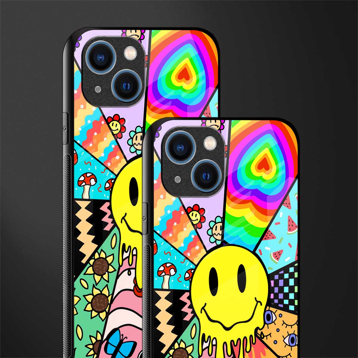 y2k doodle glass case for iphone 14 plus image-2