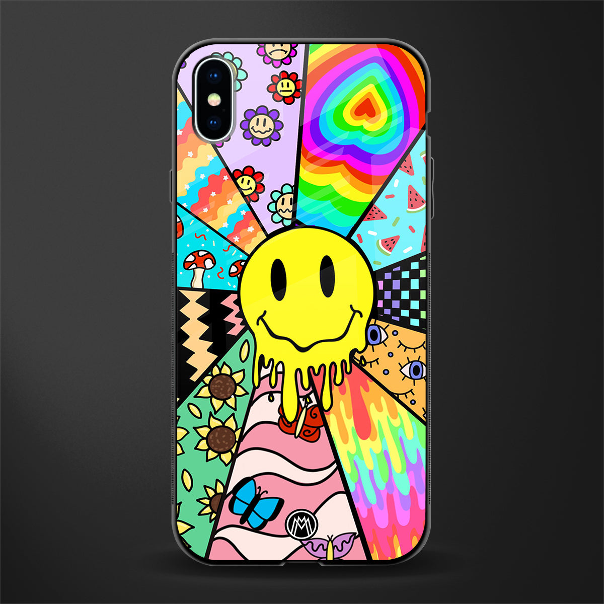 y2k doodle glass case for iphone xs max image