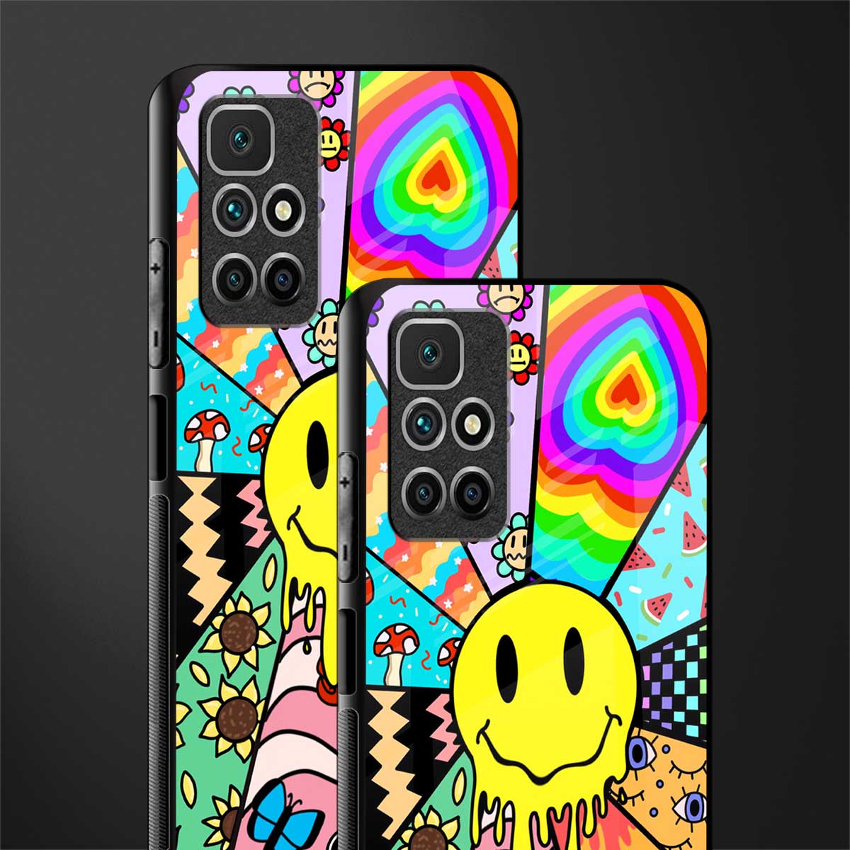 y2k doodle glass case for redmi 10 prime image-2
