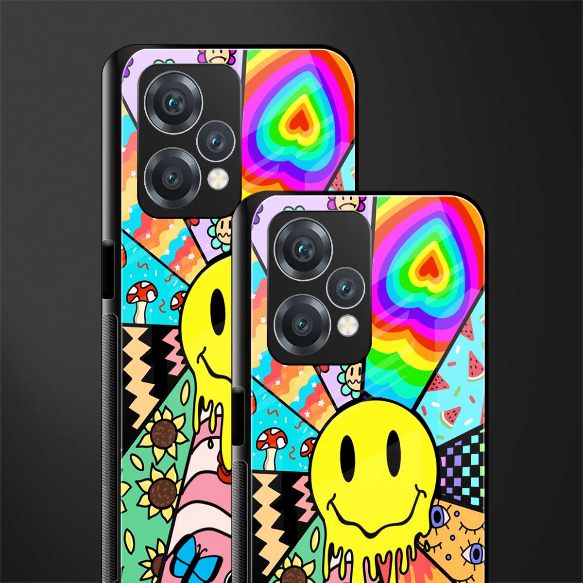 y2k doodle back phone cover | glass case for oneplus nord ce 2 lite 5g