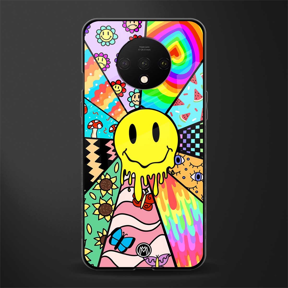 y2k doodle glass case for oneplus 7t image