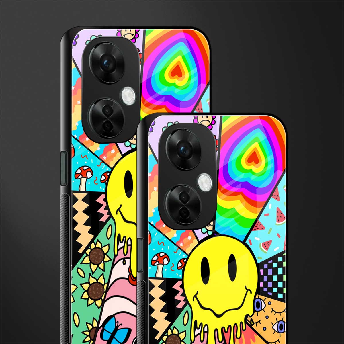 y2k doodle back phone cover | glass case for oneplus nord ce 3 lite