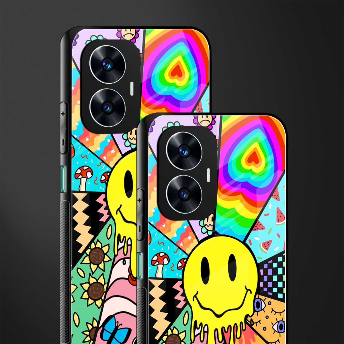 y2k doodle back phone cover | glass case for realme c55