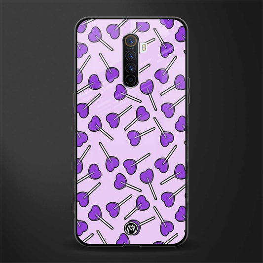 y2k hearts lollipop purple edition glass case for realme x2 pro image