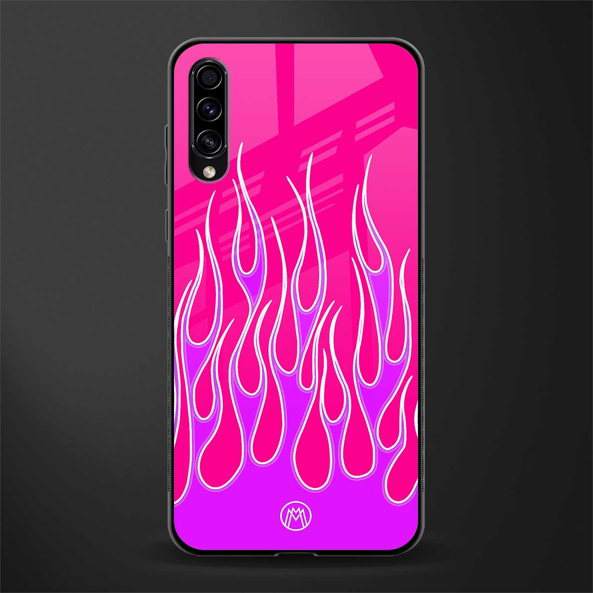y2k hot pink flames glass case for samsung galaxy a70 image