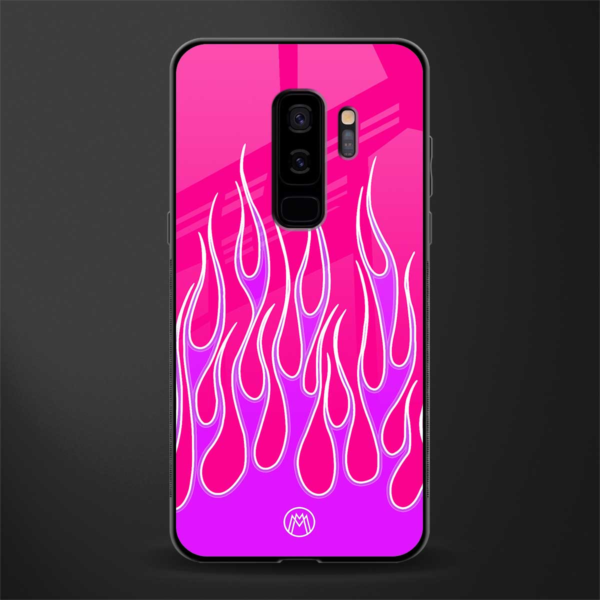 y2k hot pink flames glass case for samsung galaxy s9 plus image