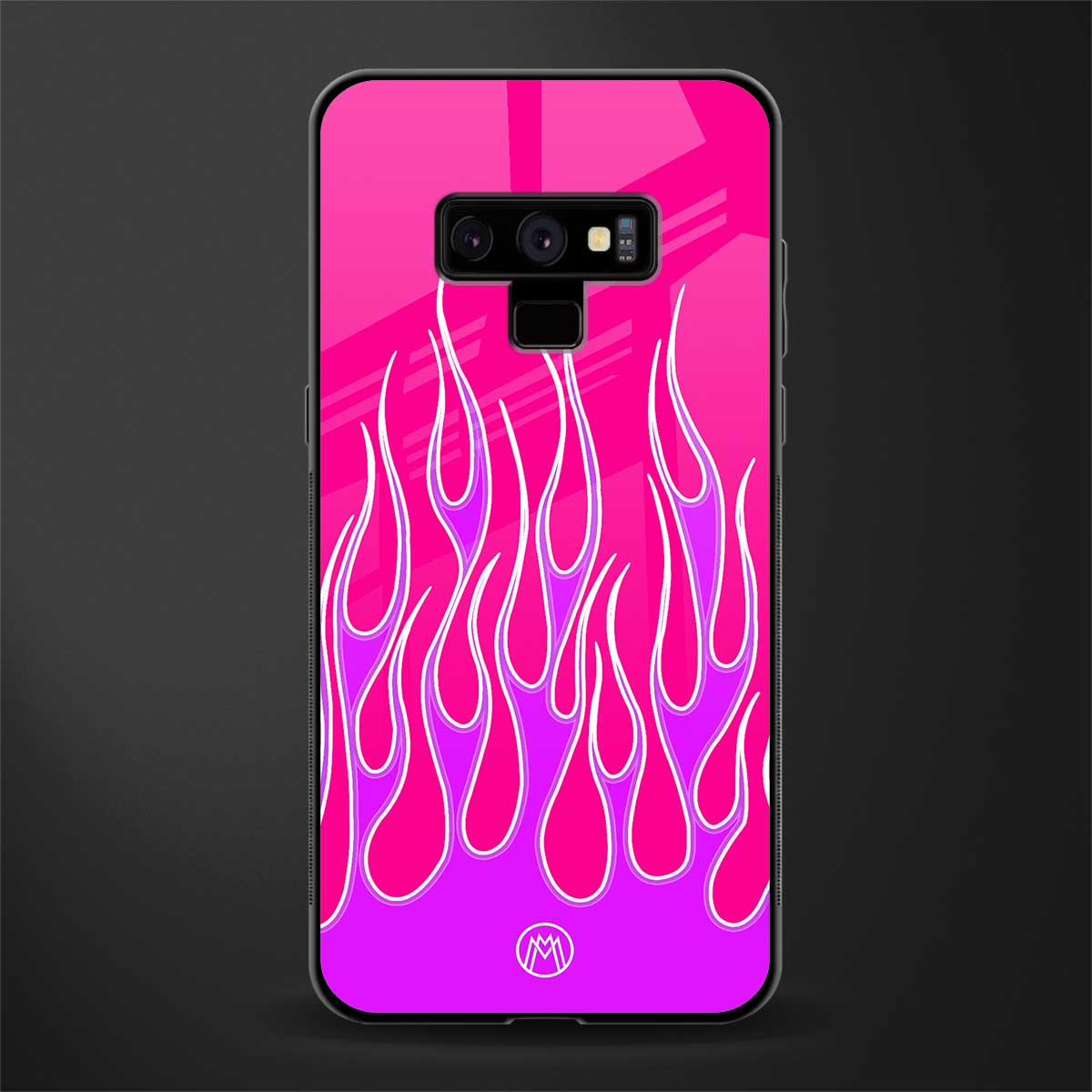 y2k hot pink flames glass case for samsung galaxy note 9 image