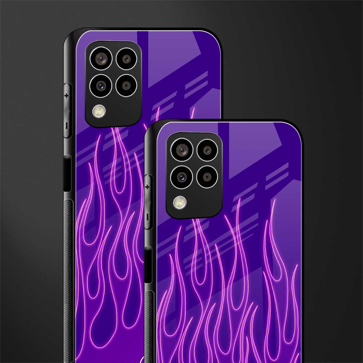 y2k magenta flames back phone cover | glass case for samsung galaxy m33 5g