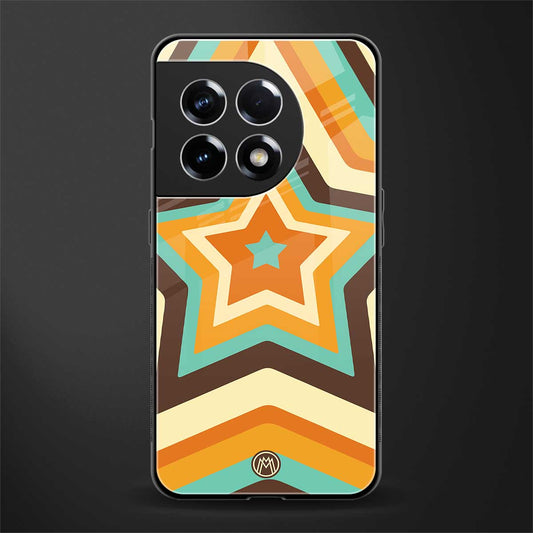 y2k orange brown stars back phone cover | glass case for oneplus 11r