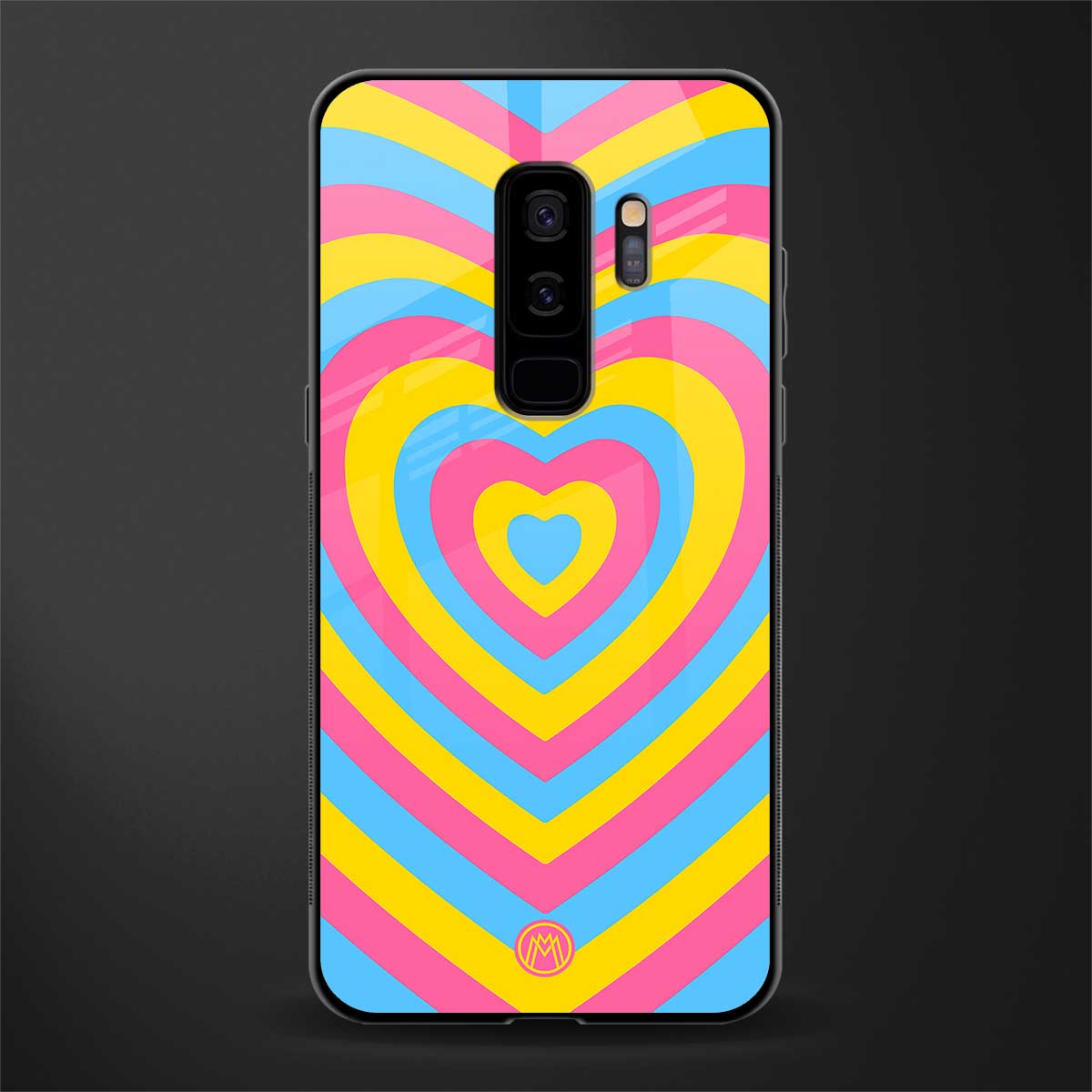 y2k pink blue hearts aesthetic glass case for samsung galaxy s9 plus image