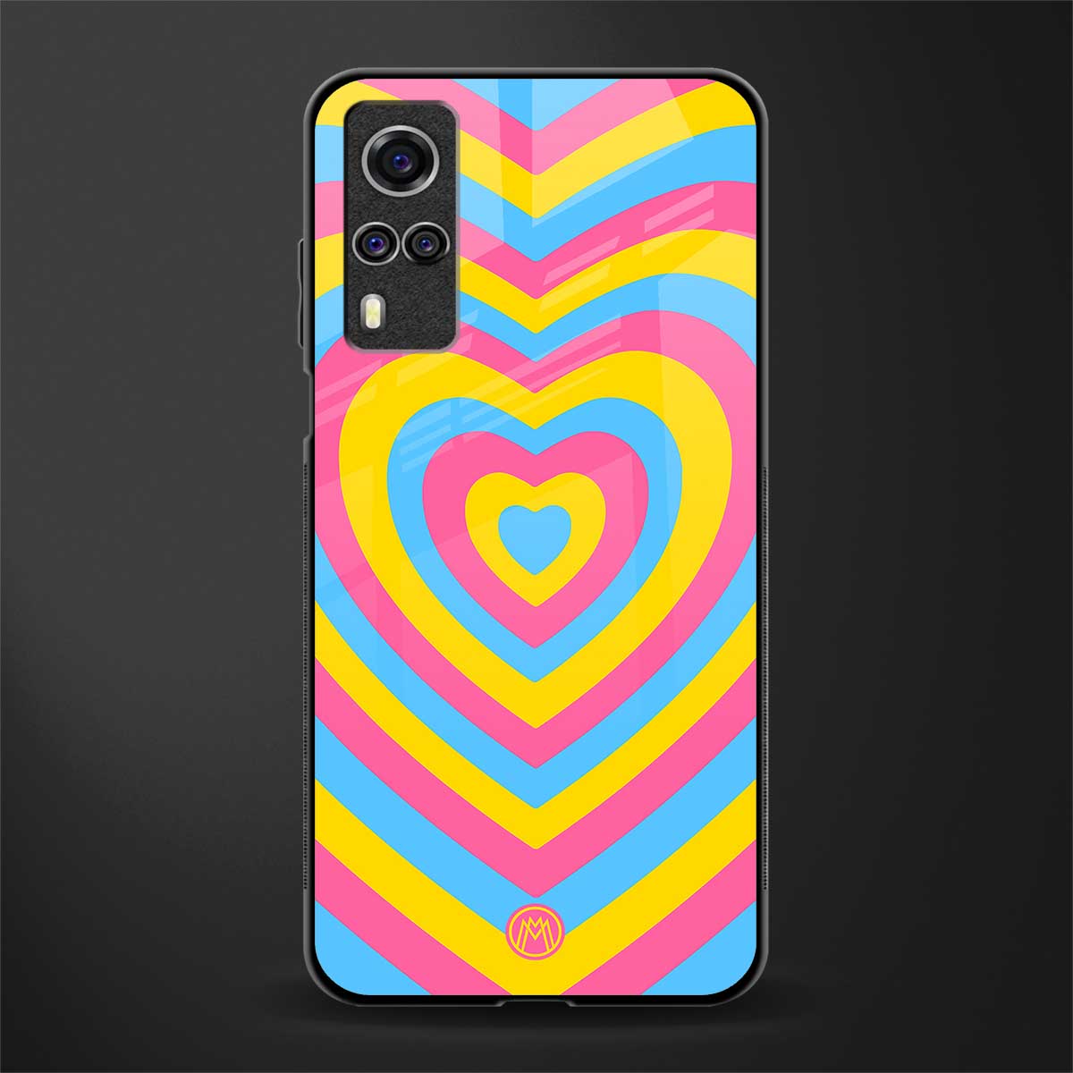 y2k pink blue hearts aesthetic glass case for vivo y51 image