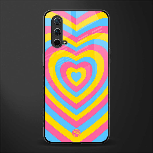y2k pink blue hearts aesthetic glass case for oneplus nord ce 5g image